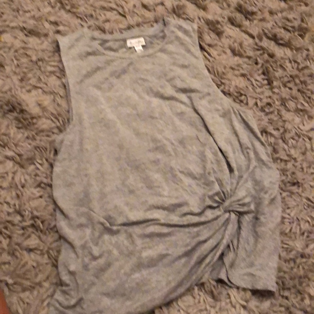Love fire brand Heather Grey knot / twist tank top